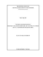 Vận dụng giải pháp đánh giá thành quả Balanced Scorecard - BSC tại công ty cổ phần đầu tư và kinh doanh nhà Khang Điền