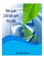 bảo quản và chế biến thủy sản