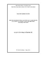 Một số giải pháp nâng cao năng lực cạnh tranh của Công ty cổ phần Vinacafe Biên Hòa giai đoạn 2011-2015