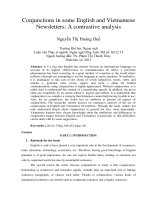 Conjunctions in some English and Vietnamese Newsletters A contrastive analysis