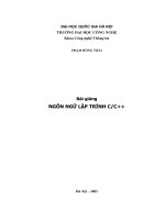 Ngôn ngữ Lập trình C++ - Đại học Công nghệ.PDF