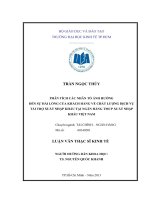 Phân tích các nhân tố ảnh hưởng đến sự hài lòng của khách hàng về dịch vụ tài trợ xuất nhập khẩu tại ngân hàng TMCP xuất nhập khẩu Việt Nam