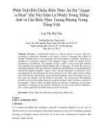 A contrastive Analysis of the Metaphor “Anger is Heat” in English and the Possible Equivalent Expressions in Vietnamese