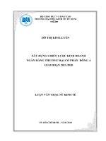 Xây dựng chiến lược kinh doanh của ngân hàng thương mại cổ phần Đông Á giai đoạn 2011-2020