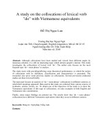 A study on the collocations of lexical verb do with Vietnamese equivalents