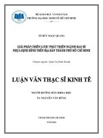 Giải pháp chiến lược phát triển ngành bao bì nhựa định hình trên địa bàn thành phố Hồ Chí Minh