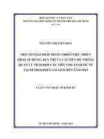 Một số giải pháp hoàn thiện việc triển khai áp dụng, duy trì và cải thiện hệ thống quản lý tích hợp các tiêu chuẩn quốc tế tại Petrolimex Sài Gòn đến năm 2015