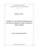 NGHIÊN CỨU CÁC NHÂN TỐ ẢNH HƯỞNG ĐẾN CẤU TRÚC TÀI CHÍNH CÁC CÔNG TY NIÊM YẾT TRÊN SÀN HOSE.PDF