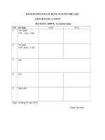 BẢNG HƯỚNG DẪN SỬ DỤNG NGUYÊN PHỤ LIỆU (1)