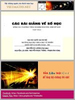 Bài giảng số học: Đồng dư, phương trình nghiệm nguyên, hàm số học