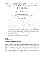 The linguistic devices making wittiness in the English and Vietnamese humorous stories A study of contrastive discourse analysis