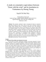 A study on connotative equivalence between Gone with the wind and its translation in Vietnamese by Duong Tuong