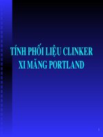 công nghệ sản xuất xi măng   tính phối liệu clinker xi măng portland