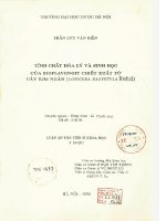 Tính chất hóa lý và sinh học của bioflavonoit chiết xuất từ cây kim ngân (lonicera dasystyla rehd)