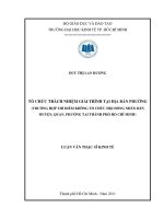 Tổ chức trách nhiệm giải trình tại địa bàn phường (trường hợp thí điểm không tổ chức hội đồng nhân dân huyện, quận, phường tại thành phố Hồ Chí Minh)