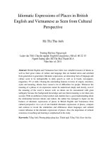Idiomatic Expressions of Places in British English and Vietnamese as Seen from Cultural Perspective