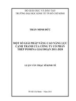 Một số giải pháp nâng cao năng lực cạnh tranh của công ty cổ phần thép POMINA giai đoạn 2011-2020