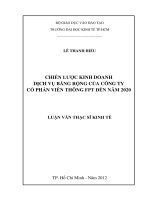 Chiến lược kinh doanh dịch vụ băng rộng của công ty cổ phần viễn thông FPT đến năm 2020