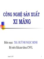 công nghệ sản xuất xi măng chương mở đầu