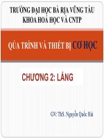 quá trình và thiết bị cơ học chương 3  lắng