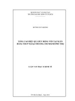 Nâng cao hiệu quả huy động vốn tại Ngân hàng TMCP ngoại thương chi nhánh Phú Thọ