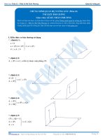 Chứng minh quan hệ vuông góc - Tài liệu Toán 12 - P1