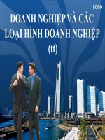 DOANH NGHIỆP VÀ CÁC LOẠI HÌNH DOANH NGHIỆP
