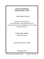 Nghiên cứu mối liên quan giữa nồng độ hs   CRP với một số yếu tố nguy cơ tim mạch ở cán bộ diện bảo vệ sức khỏe tỉnh thái nguyên