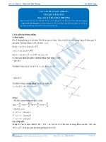 Các vấn đề về Vuông góc -  Tài liệu Toán 12 - P1