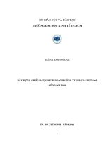 Xây dựng chiến lược kinh doanh công ty Selco-Vietnam đến năm 2020