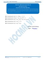 Phương trình Logarit - Bài tập tự luyện Toán 12 -P2