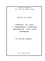 Đánh giá sự thỏa mãn của khách hàng tại Ngân hàng thương mại cổ phần Công Thương Việt Nam