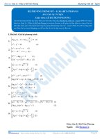 Hệ phương trình Mũ, Logarit - Bài tập tự luyện Toán 12 - P1