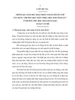 SKKN Nâng cao chất lượng giáo dục hoạt động ngoài giờ lên lớp góp phần vào việc Xây dựng trường học thân thiện, học sinh tích cực.