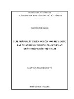 Giải pháp phát triển nguồn vốn huy động tại Ngân hàng thương mại cổ phần xuất nhập khẩu Việt Nam