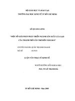 MỘT SỐ GIẢI PHÁP PHÁT TRIỂN NGÀNH SẢN XUẤT LÚA GẠO CỦA THÀNH PHỐ CẦN THƠ ĐẾN NĂM 2015