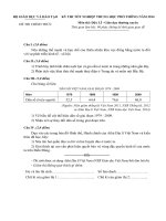 Đề thi tốt nghiệp Trung học phổ thông năm 2014 môn Địa lý - Giáo dục thường xuyên