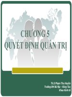 Bài giảng môn quản trị học chương 5   ra quyết định