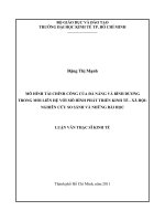 Mô hình tài chính công của Đà Nẵng và Bình Dương trong mối liên hệ với mô hình phát triển kinh tế xã hội