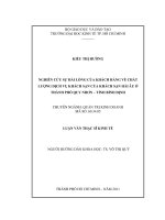 Nghiên cứu sự hài lòng của khách hàng về chất lượng dịch vụ khách sạn của khách sạn Hải Âu ở thành phố Quy Nhơn - Tỉnh Bình Định