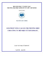 Giải pháp nâng cao giá trị thương hiệu cho công ty bếp điện từ Kitchmate
