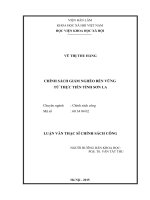 Chính sách giảm nghèo bền vững từ thực tiễn tỉnh sơn la