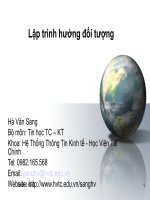 Chương 2 Bài giảng lập trình hướng đối tượng với C++