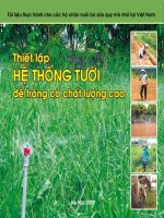 Tài liệu Thiết lập Hệ thống tưới để trồng cỏ chất lượng cao - Dự án bò sữa Việt Bỉ (2005 - 2010)