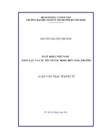 Xuất khẩu Việt Nam năng lực và các yếu tố tác động đến tăng trưởng