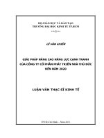 Giải pháp nâng cao năng lực cạnh tranh của công ty cổ phần phát triển nhà Thủ Đức đến năm 2020