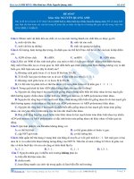 Đề thi tự luyện môn Sinh học - Khóa học LTĐH KIT-2 (Thầy Nguyễn Quang Anh) - Đề 7