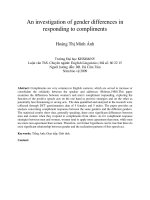 An investigation of gender differences in responding to compliments