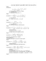 Chuyên đề bài toán rút gọn