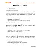 Từ vựng luyện thi nói IELTS theo chủ đề fashion and clothes